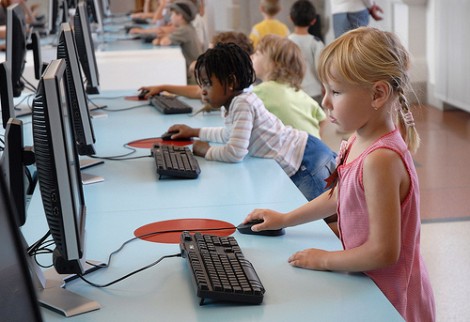 Image of Kids Searching Internet